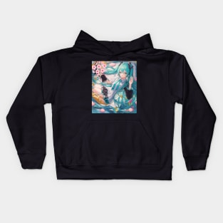 Miku Music Girl Kids Hoodie